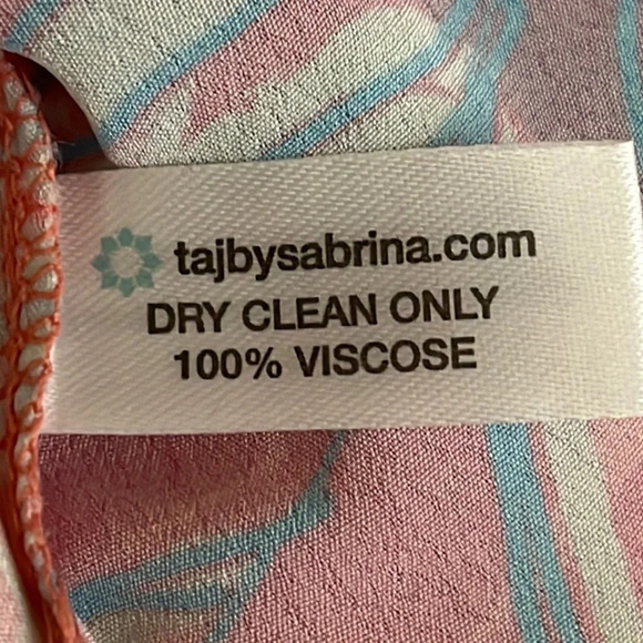 Taj by Sabrina Crippa Anastasia Top in Pink Abstract Jungle - NEW - Size Small - Picture 8 of 9